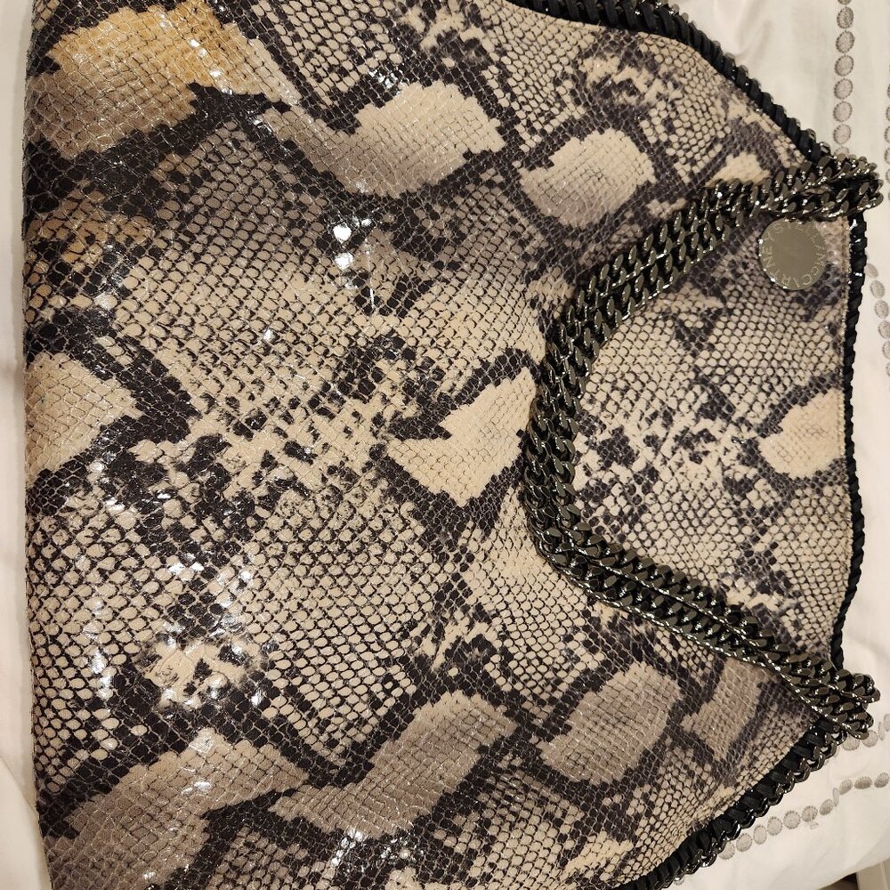 Stella McCartney Falabella Python Print Tote Bag